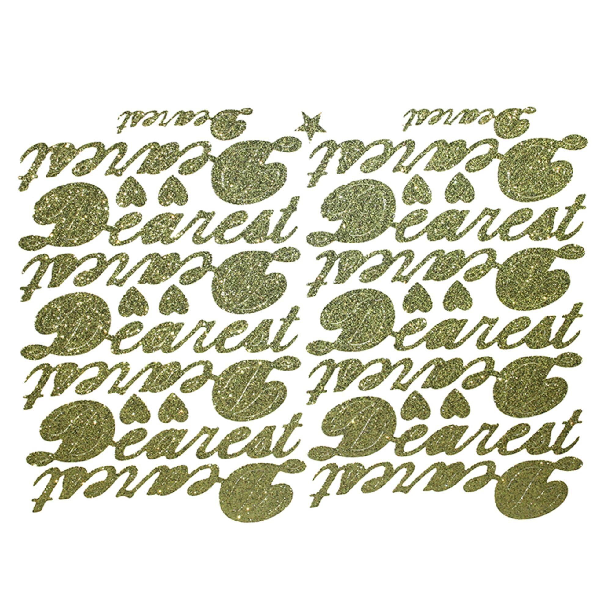 JAM Paper Dearest Gold Standard Script Stickers